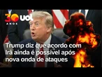 Trump diz que acordo com Irã ainda é possível após nova onda de ataques e bloqueio de portos