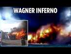 Inferno rips through notorious Wagner military base as saboteurs strike Putin's private army