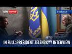 In Full: Exclusive interview with President Zelenskyy talking Putin, NATO and Trump