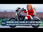 VERKEHRSDEBATTE: Wenn die Harley heiß wird, muss die Rettungsgasse herhalten! Bas in der Kritik!