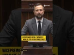 Wicepremier grzmi z mównicy! "Wam się coś chyba pomieszało!"