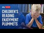 Concerns of 'national crisis' after sharp drop in children reading for pleasure