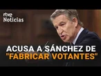 FEIJÓO ACUSA a SÁNCHEZ de "FABRICAR VOTANTES" con la LEY de NIETOS | RTVE Noticias