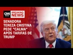 Senadora Tereza Cristina pede "calma" depois das tarifas de Trump | CNN ARENA