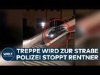 CHAOSFAHRER IN ROM: Rentner fährt mit Auto die spanische Treppe hinunter