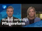 Pflegereform: Besserverdienende und Kinderlose sollen höhere Beiträge zahlen | tagesthemen-Interview