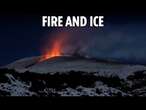 Spectacular scenes as lava erupts from snow-covered Mount Etna