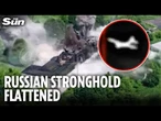 Moment Ukraine troops PULVERISE Russian stronghold with French guided missile