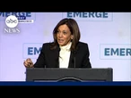 Harris calls out President Trump as speculation grows over her political future