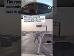 Police officer rescues man from burning car on Texas highway