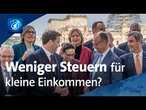 CDU, CSU und SPD im Kanzleramt: Parteichefs der Koalition beraten über Reformen