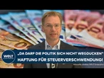 BUND DER STEUERZAHLER: Politiker haften lassen | Präsident Reiner Holznagel im WELT Interview