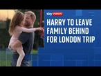 Prince Harry won't bring family to London when he visits UK next week, Sky News understands
