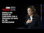 Kamala faz evento de campanha com a presença de mais de 100 republicanos | CNN 360º