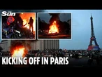 Chaos in Paris as cars set ablaze after PSG's Champions League win with dozens arrested