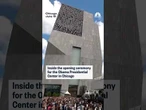 Inside the opening ceremony for the Obama Presidential Center in Chicago