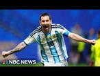Argentina scores three goals to stun Egypt in World Cup match