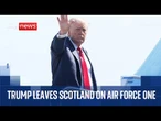 President Trump leaves Aberdeen on Air Force One as he returns to the White House