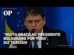 Tarcísio reafirma gratidão eterna a Bolsonaro em evento com ministros e senadores