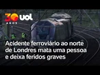 Colisão entre trens deixa um morto e dezenas de feridos no Reino Unido