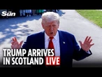 LIVE: Trump arrives in Scotland as security ramped up around his golf courses