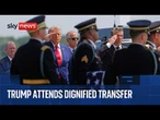 Trump attends dignified transfer of US service members killed in the Middle East