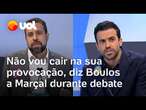 Debate: Pablo Marçal ataca Boulos, que rebate: 'Vive de mentiras e depois toma cadeirada'