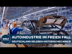 AUTOINDUSTRIE IM FREIEN FALL: Autogiganten erleben historisches Minus! E-Mobilität schon vorbei?