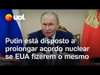 Putin está disposto a prolongar acordo nuclear até 2026 se os EUA fizerem o mesmo