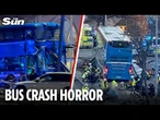 Multiple dead after double decker bus ploughs through shelter in Stockholm as driver arrested