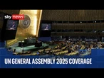 UN General Assembly 2025 | State of Palestine, Sudan and European Union | Thursday 25 September