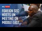 Watch live: UK Foreign Secretary David Lammy hosts UN Security Council session on the Middle East