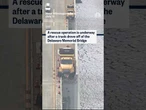 A rescue operation is underway after a truck drove off of the Delaware Memorial Bridge