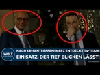 MERZ: Nach Krisentreffen! "Was soll das denn?" Kanzler sieht TV-Team! Seine Reaktion spricht Bände!
