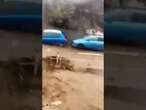 Cars have been washed out to sea after massive floods hit Gran Canaria