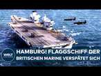 HAMBURG: Flugzeugträger der britischen Marine 