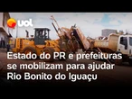 Rio Bonito do Iguaçu destruída: Estado do Paraná e prefeituras se mobilizam para ajudar com máquinas