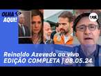 Reinaldo Azevedo ao vivo: Lula e tragédia no RS, Eduardo Leite e Pix | PROGRAMA COMPLETO | 08/05/24