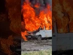 Fires burn after deadly Russian bomb attack on Ukraine