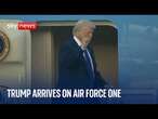 Trump arrives at Palm Beach International Airport on Air Force One