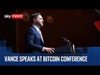JD Vance delivers keynote address at Bitcoin conference in Las Vegas