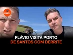 Flávio visita Porto de Santos com Derrite em agenda eleitoral