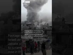 Moment Israeli airstrike hits house on Gaza Strip