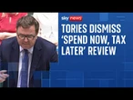 Conservatives say chancellor has 'lost control' | Spending review