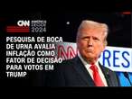 Pesquisa de boca de urna avalia inflação como fator de decisão para votos em Trump | LIVE CNN