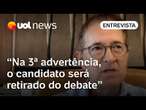 Debate no Flow terá candidatos próximos um do outro: 'Não terá cadeira fixada no chão', diz mediador