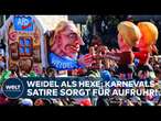 KARNEVAL IN DÜSSELDORF: Provokanter Mottowagen zeigt AfD-Chefin Weidel als böse Hexe!