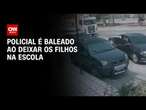 Policial é baleado ao deixar os filhos na escola | CNN Prime Time