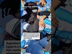 Argentina fans celebrate win against Egypt