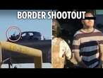 Gunfire rings out as cartel thugs open fire on police near US-Mexico border